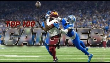 Packers Appearances in the Top 100 Catches of the Season