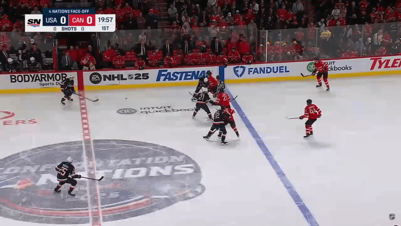 [USA vs CAN] Miller and Parayko join in on the action and drop the gloves.