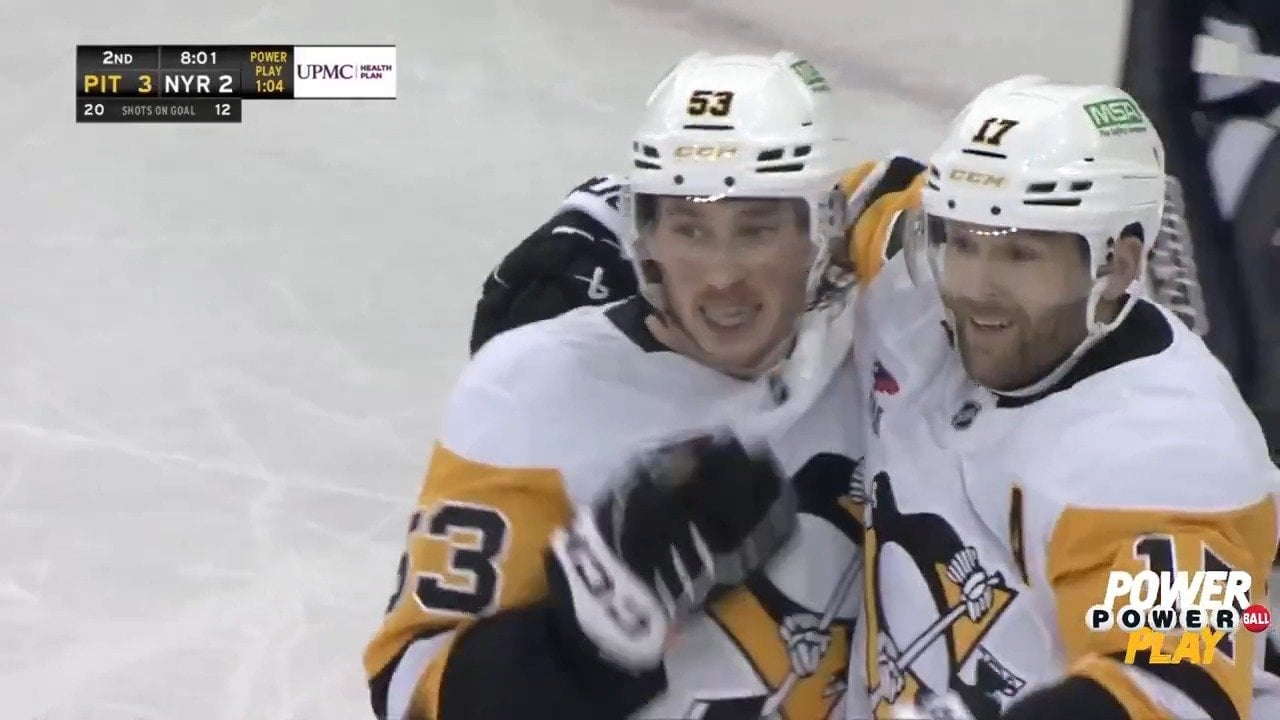 tomasino with his seventh goal for the pens, his fifth game winner for them