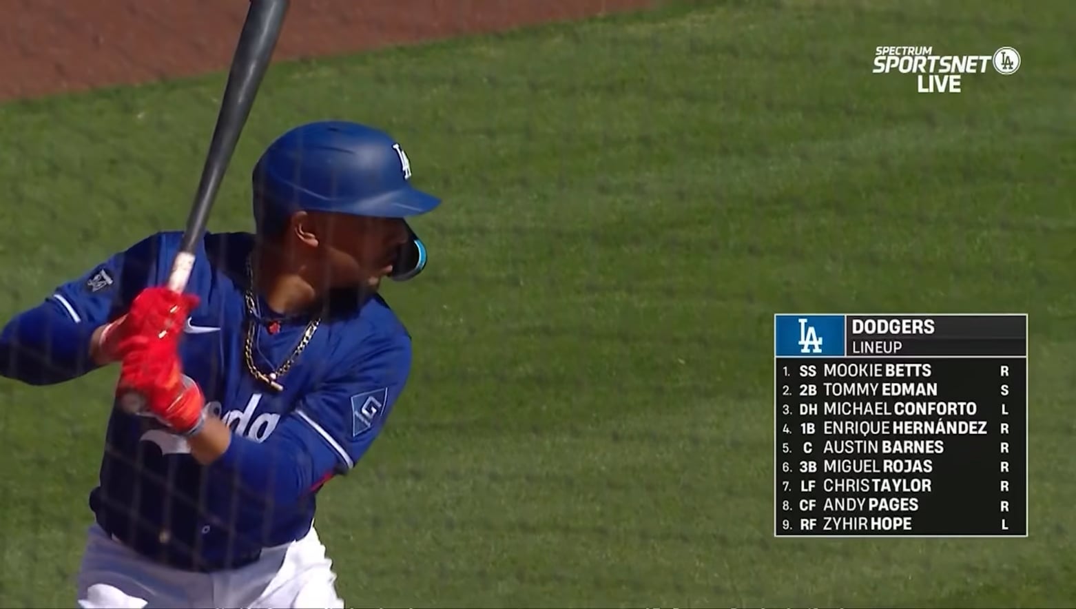 Leodalis De Vries shows off the strong arm to throw out Mookie Betts