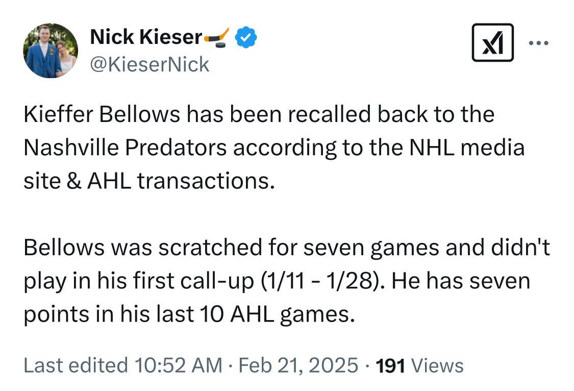 Bellows has been recalled