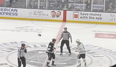 Tanner throwing some blows at this past Friday’s game