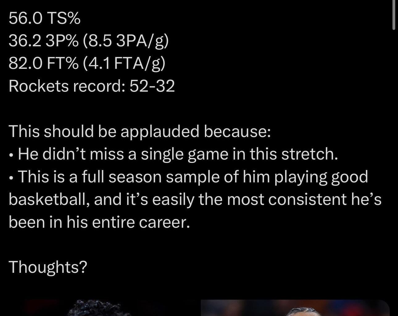 Jalens last 82 games