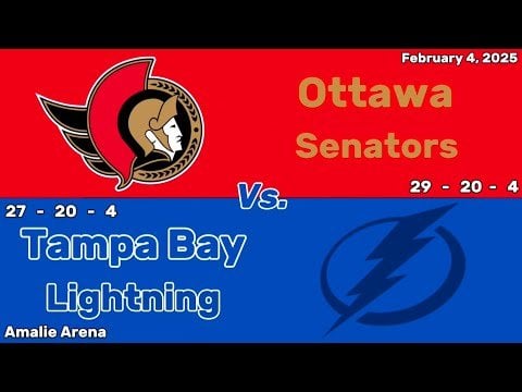Ottawa Senators vs Tampa Bay Lightning | February 4, 2025 | All Goals