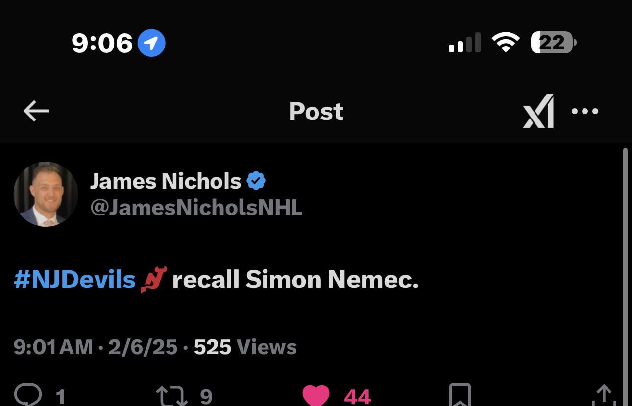 Devils recall Simon Nemec