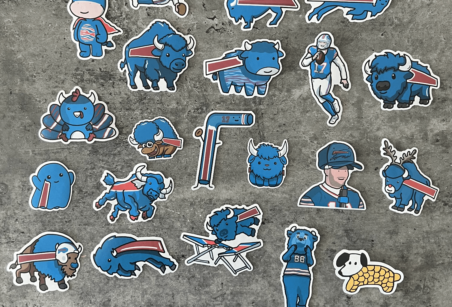 I turned this seasons Buffalo Bills Doodles into stickers :)