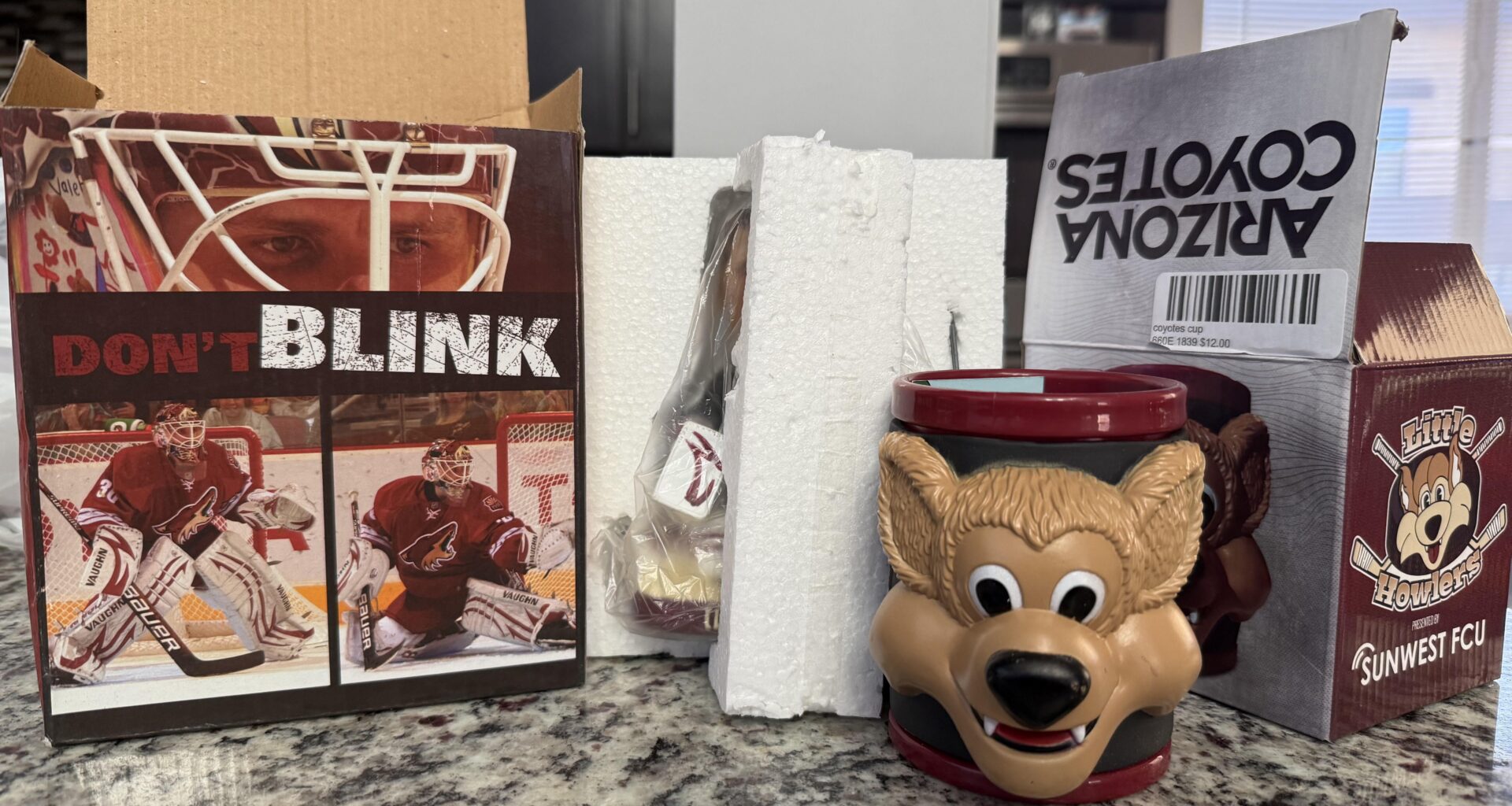 Got these at an antique store for the Coyotes shrine