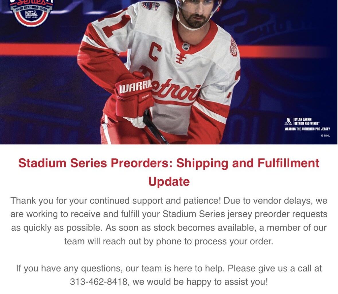 Stadium Series Jersey Preorder Update