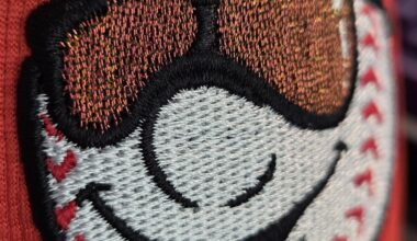 The thread for the sunglasses is shiney