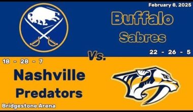 Buffalo Sabres vs Nashville Predators | February 8, 2025 | All Goals