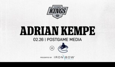 Forward Adrian Kempe | 02.26 LA Kings Fall to Vancouver Canucks in Overtime