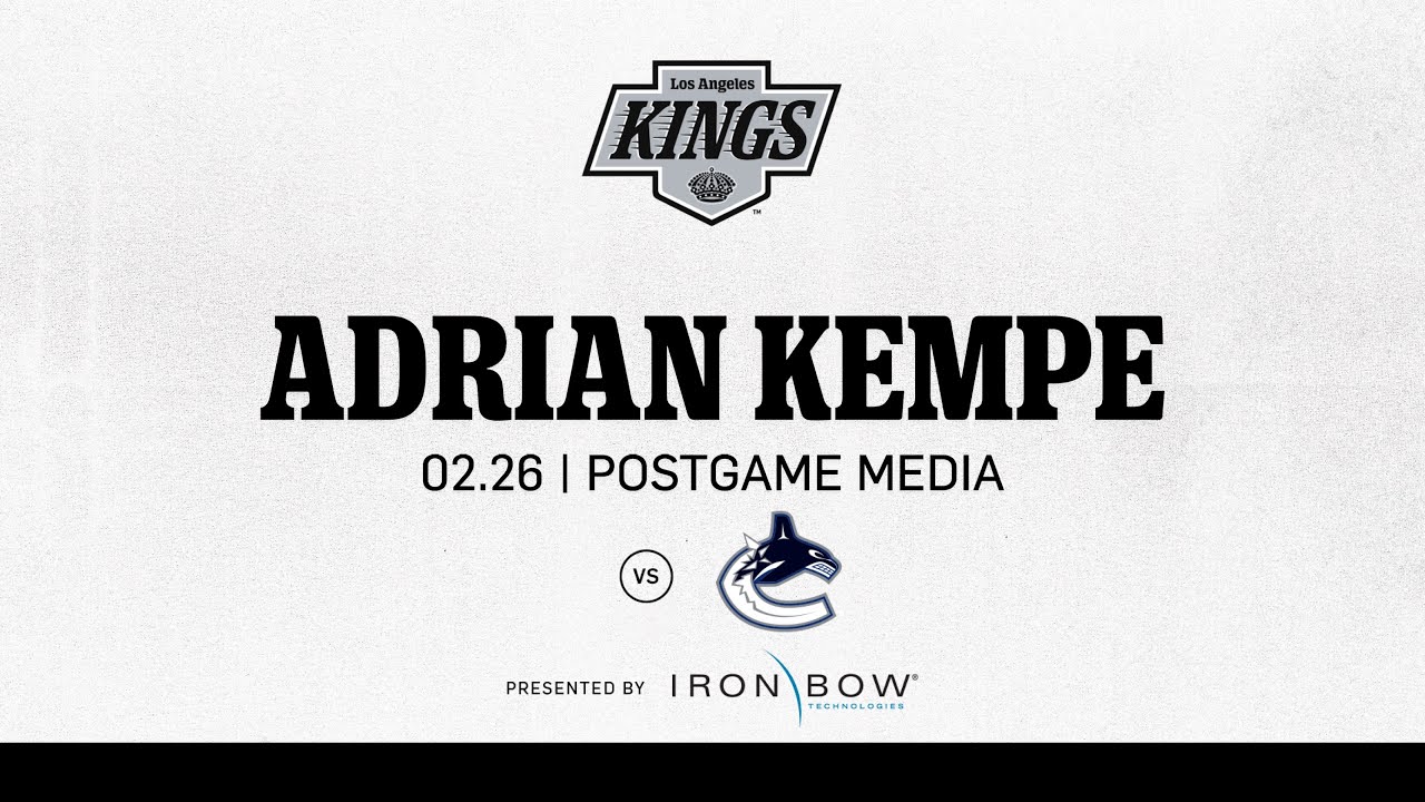 Forward Adrian Kempe | 02.26 LA Kings Fall to Vancouver Canucks in Overtime