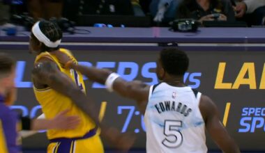 Anthony Edwards and Jarred Vanderbilt exchange shoves and have to be separated 👀