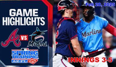 Atlanta Braves vs Miami Marlins [Innings 3-5] GAME Highlights | MLB Training Spring 2025