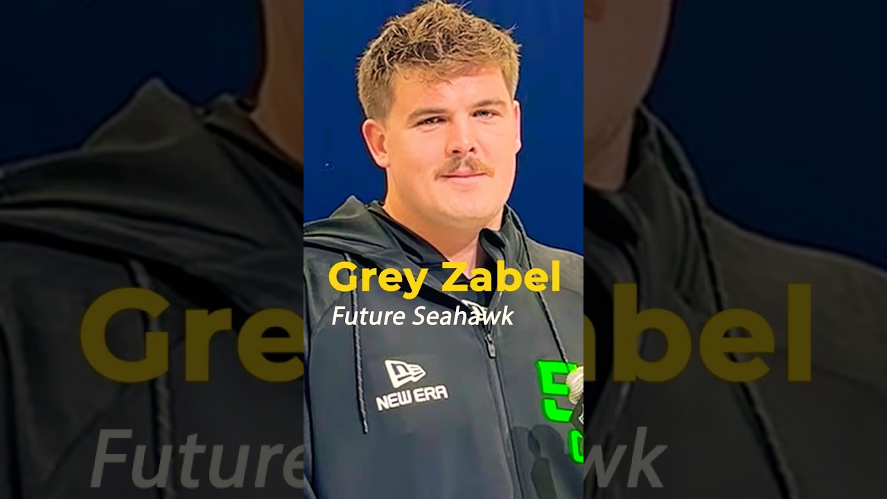 OL Grey Zabel fits the Seahawks PERFECTLY #nflcombine #nfl #seahawks #seattleseahawks