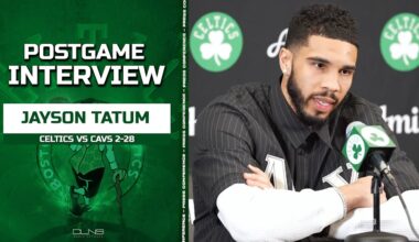 Jayson Tatum on Losing 22 Point Lead to Cavs | Celtics Postgame Interview 2-28