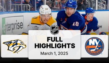 NHL Highlights | Predators vs. Islanders | March 01, 2025