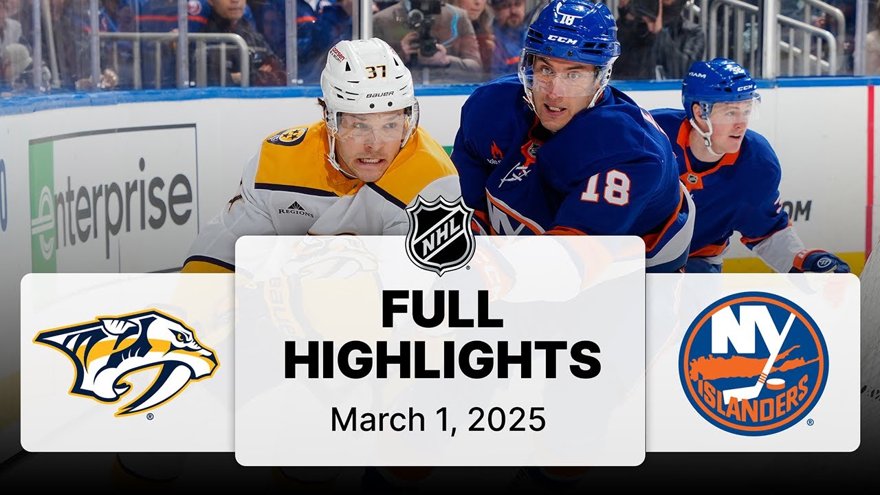 NHL Highlights | Predators vs. Islanders | March 01, 2025