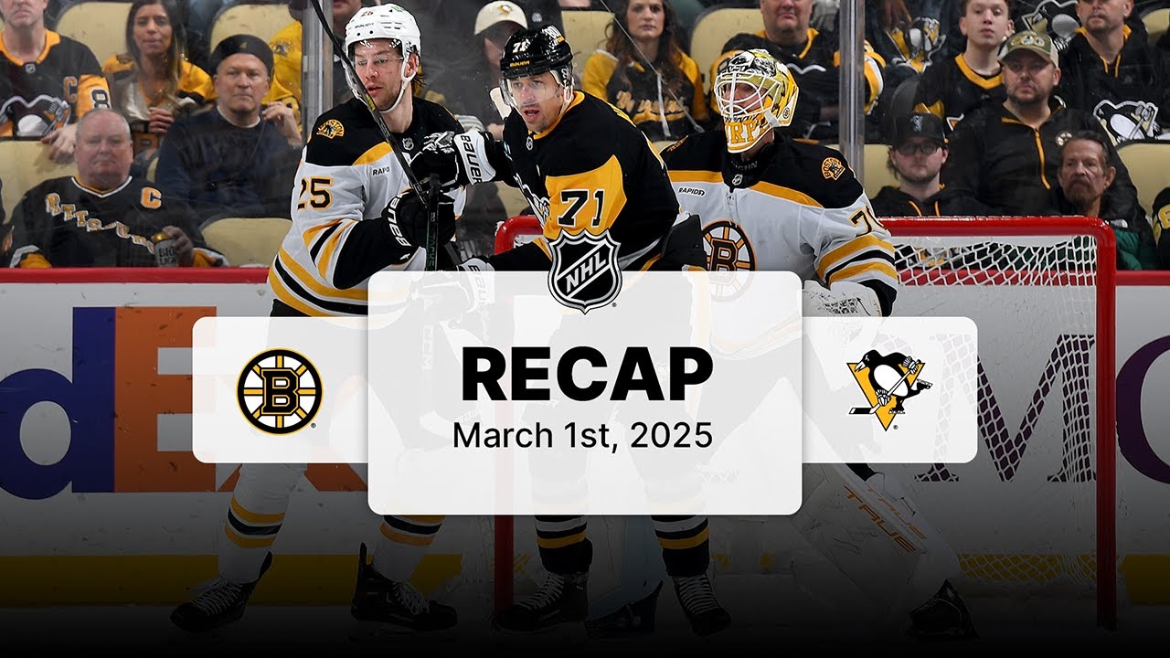 NHL Highlights | Bruins vs. Penguins | March 01, 2025