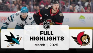 NHL Highlights | Sharks vs. Senators | March 01, 2025