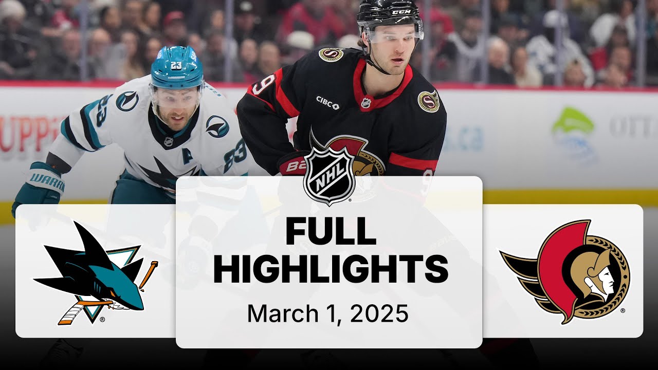 NHL Highlights | Sharks vs. Senators | March 01, 2025