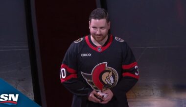 Former Senators Goalie 'The Hamburglar' Honoured With Burger Toss