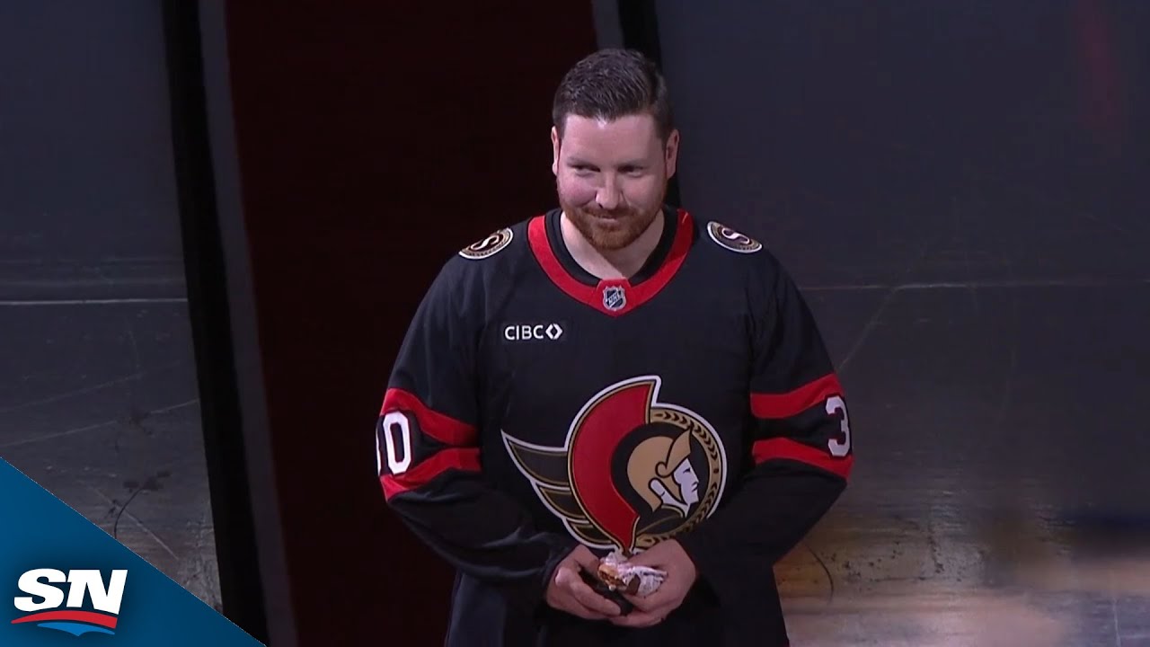 Former Senators Goalie 'The Hamburglar' Honoured With Burger Toss