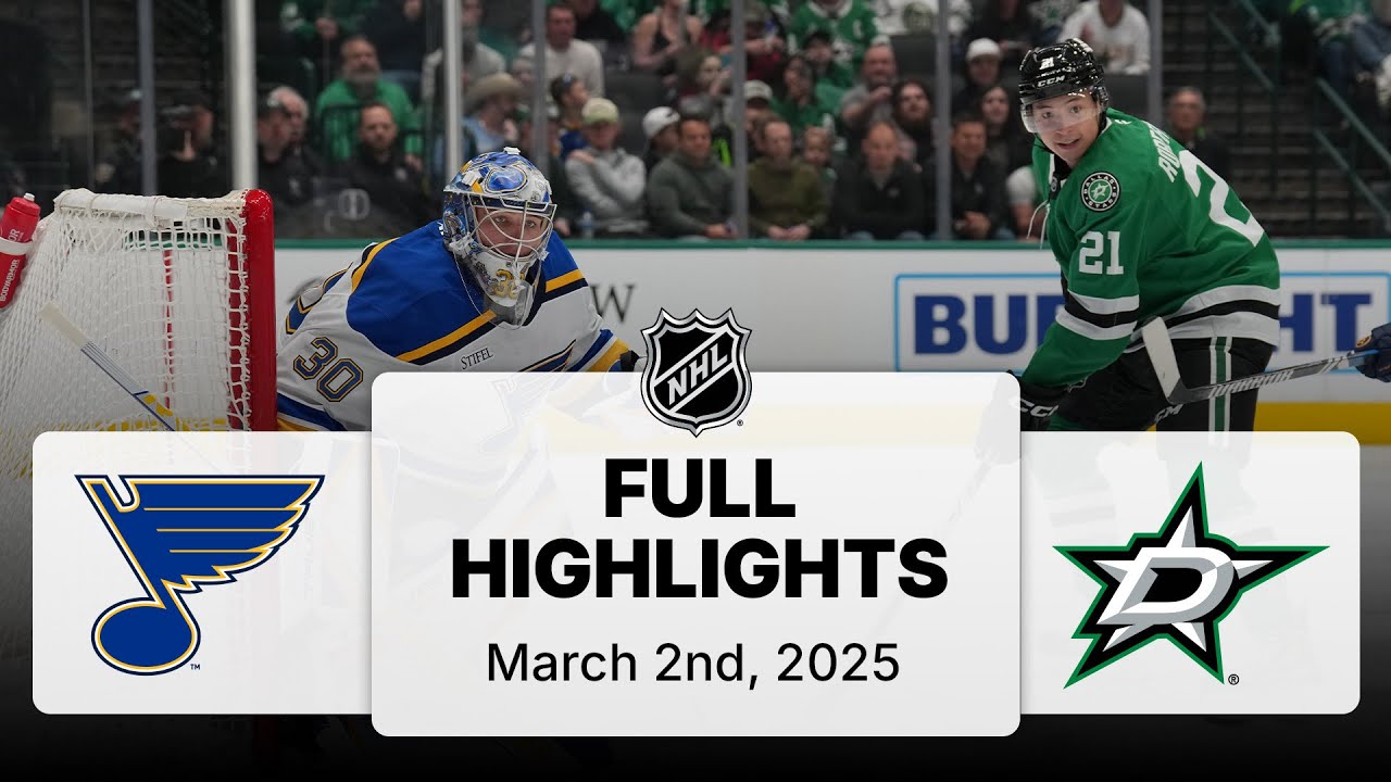 NHL Highlights | Blues vs. Stars | March 02, 2025