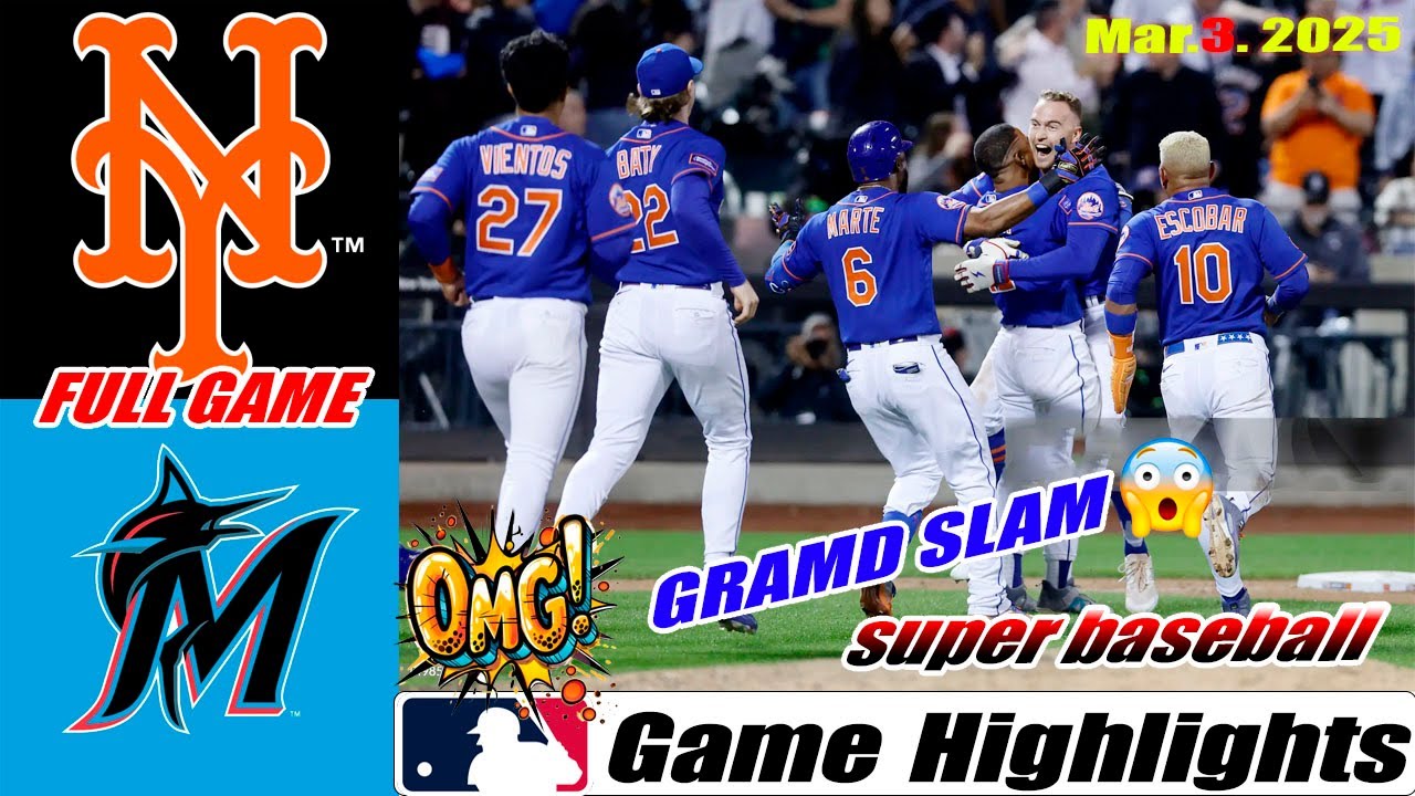 Miami Marlins Vs. New York Mets FULL Highlights | MLB Training Spring 2025