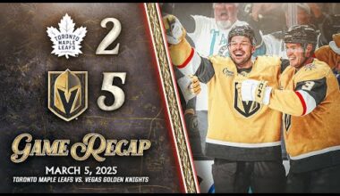 HIGHLIGHTS | Vegas Golden Knights 5, Toronto Maple Leafs 2 | March 5, 2025