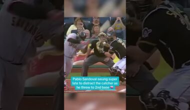 Sandoval knew Belt wasn't a great base-stealer and distracted the catcher successfully 🙌