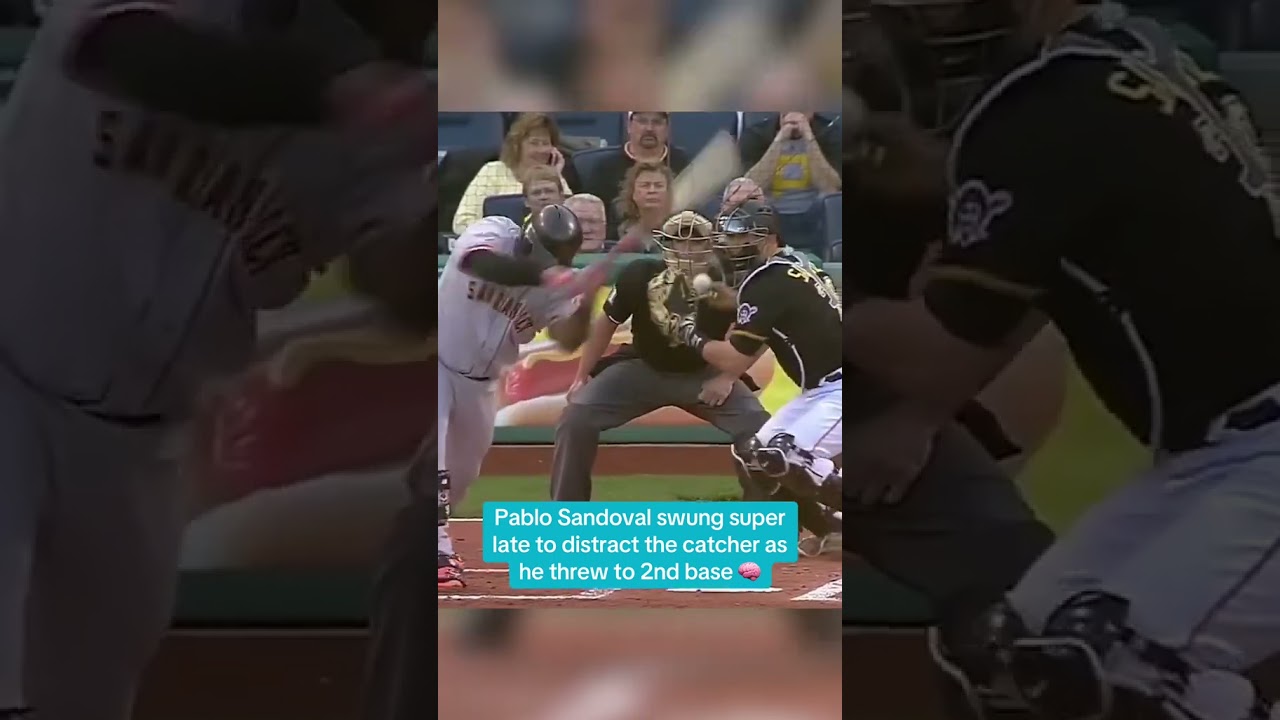 Sandoval knew Belt wasn't a great base-stealer and distracted the catcher successfully 🙌