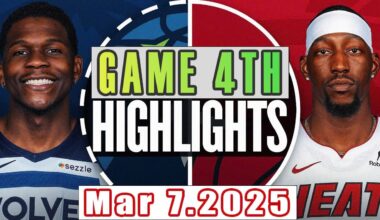 Minnesota Timberwolves Vs Miami Heat Game 4th Highlights Mar 07,2025 NBA Season 2024-25
