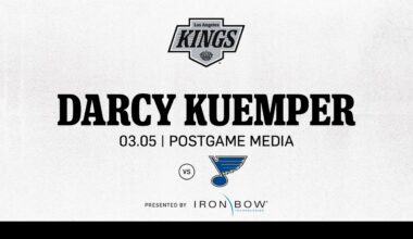 Goaltender Darcy Kuemper | 03.05.25 LA Kings fall to St Louis Blues in a Shootout