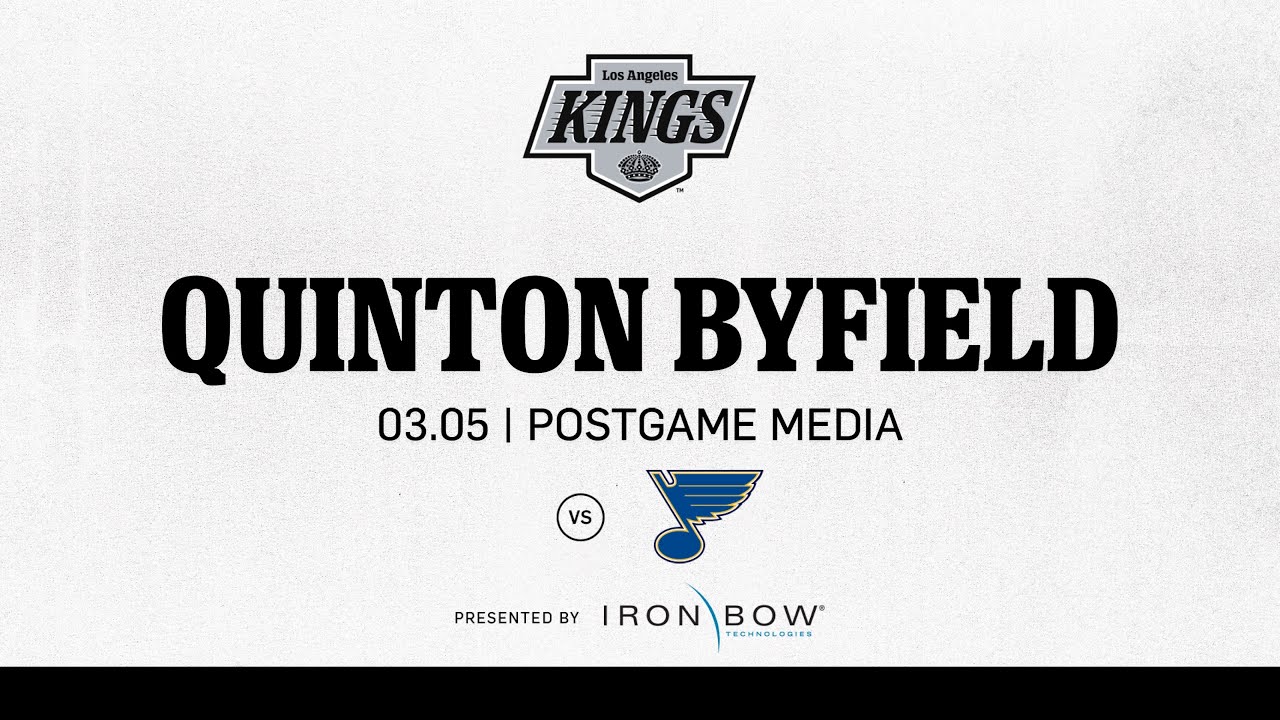 Forward Quinton Byfield | 03.05.25 LA Kings fall to St Louis Blues in a Shootout