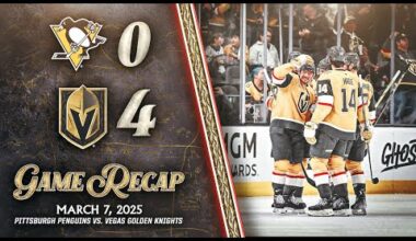 HIGHLIGHTS | Vegas Golden Knights 4, Pittsburgh Penguins 0 | Mar. 7, 2025