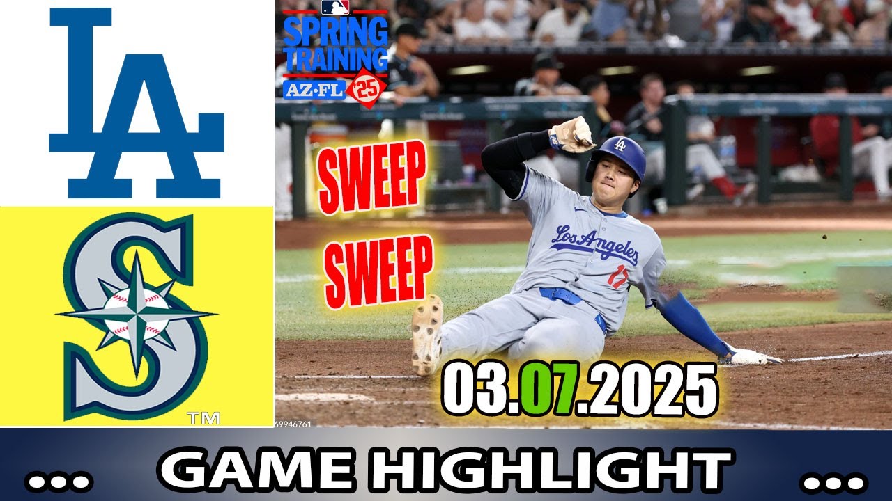 Los Angeles Dodgers Vs. Mariners Game Highlights | MLB Training Spring 2025