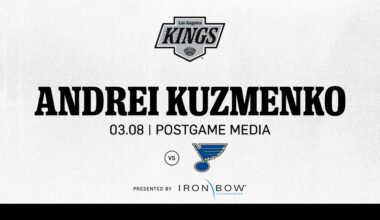 Forward Andrei Kuzmenko | 03.08.25 LA Kings Win over St Louis Blues | Postgame Media