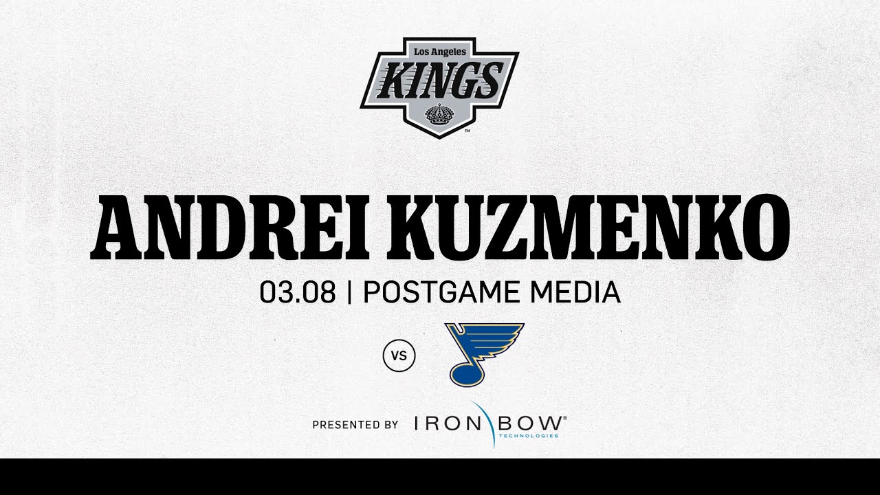 Forward Andrei Kuzmenko | 03.08.25 LA Kings Win over St Louis Blues | Postgame Media