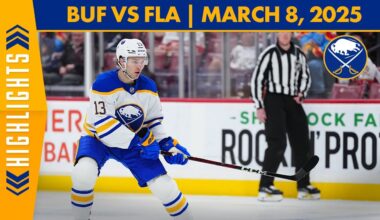 Josh Norris Plays First Game As A Buffalo Sabre | Sabres Face Loss To Florida Panthers | Highlights