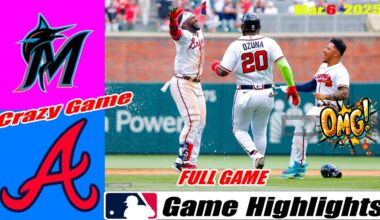 Miami Marlins Vs. Atlanta Braves FULL Highlights | MLB Training Spring 2025