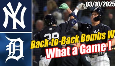 New York Yankees vs Detroit Tigers [FULL GAME] Highlights Mar 10, 2025 | MLB Highlights 2025