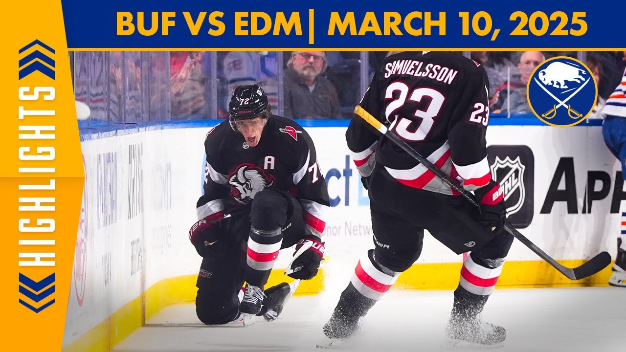 Tage Thompson Scores Two In Buffalo Sabres 3-2 Win Over Edmonton Oilers | Full Game Highlights