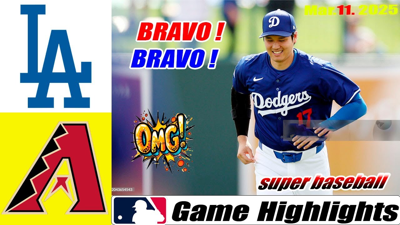Los Angeles Dodgers Vs. Diamondbacks Game Highlights | MLB Training Spring 2025