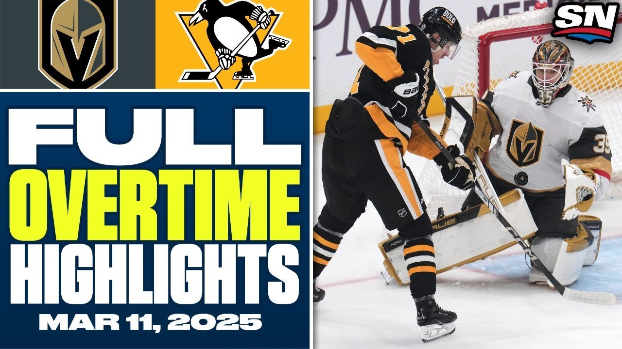 Vegas Golden Knights at Pittsburgh Penguins | FULL Overtime Highlights - March 11, 2025