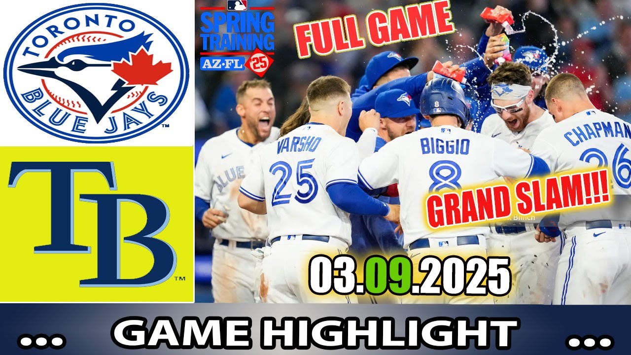 Tampa Bay Rays vs Toronto Blue Jays  Full Game Highlights  | MLB Training Spring 2025