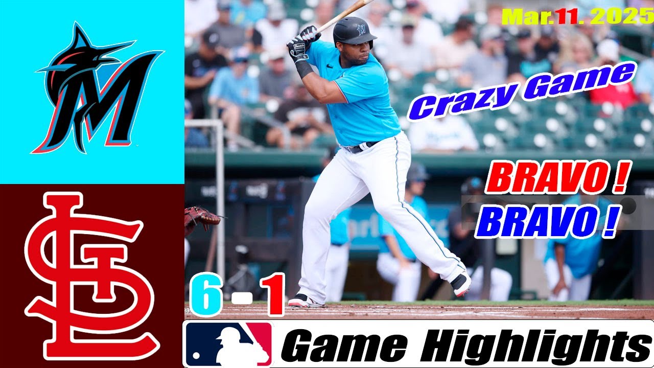 Miami Marlins Vs. Louis Cardinals Game Highlights | MLB Training Spring 2025