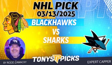 Chicago Blackhawks vs San Jose Sharks 3/13/25 NHL Pick Prediction