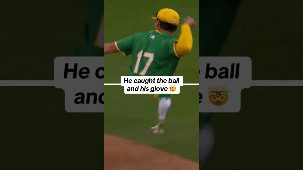 Had to do it in style ⚾️ #mlb #baseball #catch #glove #athletics