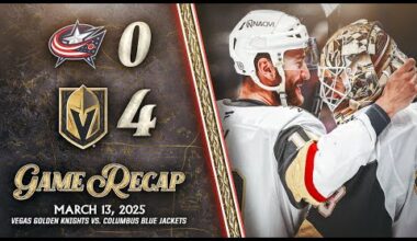 HIGHLIGHTS | Vegas Golden Knights 4, Columbus Blue Jackets 0 | March 13, 2025